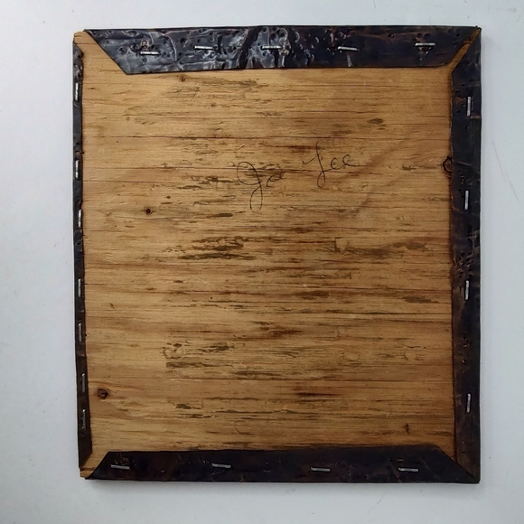 Hunting Dog Pointer Embossed Hammered Metal Art Patina - Picture 7 of 9